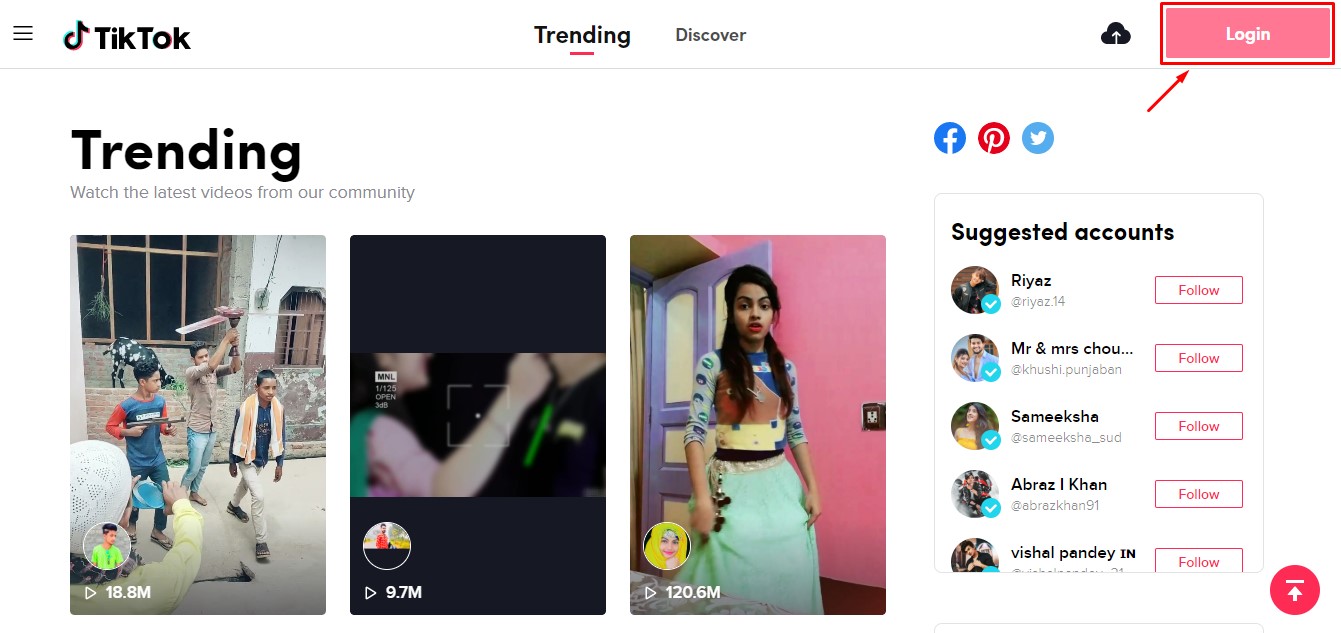 TikTok وب 
