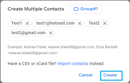 مخاطبین Gmail