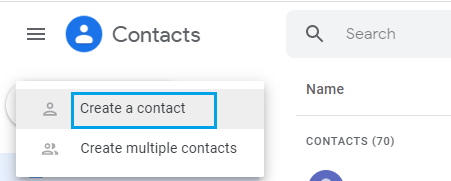 حذف مخاطبین Gmail