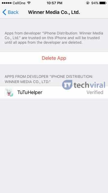 برنامه Tutu Helper آیفون