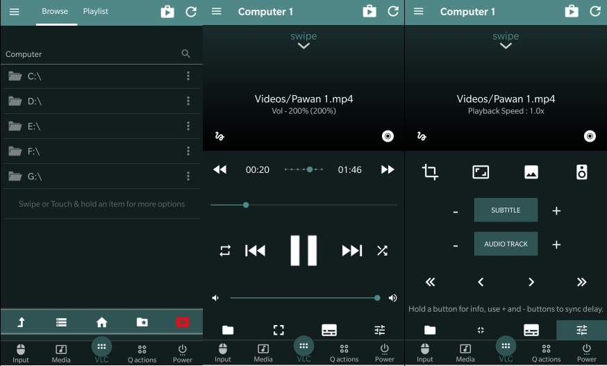برنامه VLC Mobile Remote