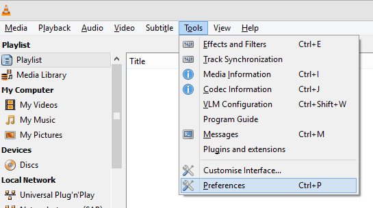 کنترل از راه دور Vlc