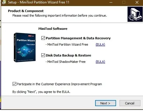 Wizard Partition