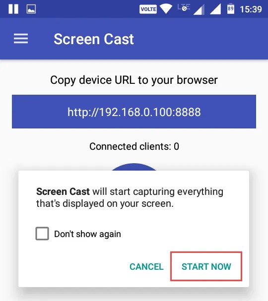 برنامه Screen Cast