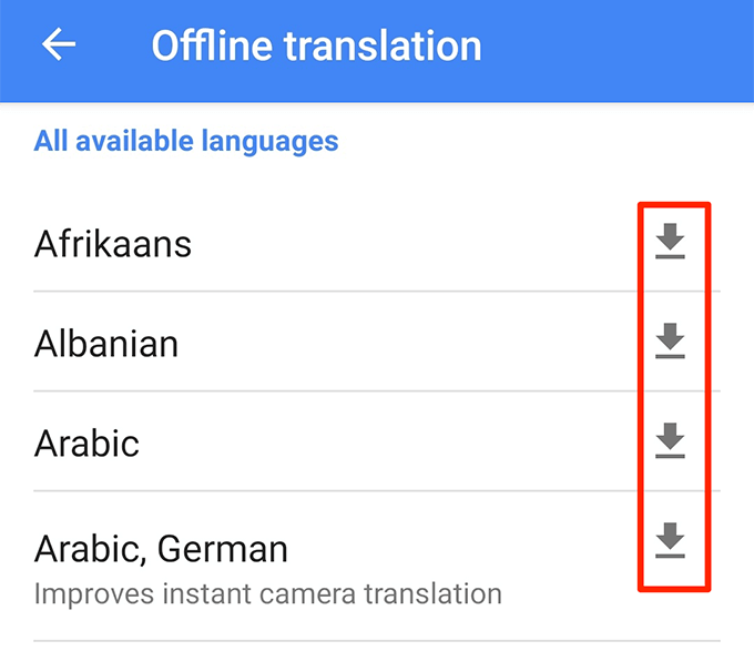 ترجمه آفلاین گوگل ترانس لیت