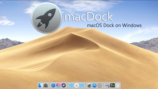 تم دسک تاپ macDock برای ویندوز 10