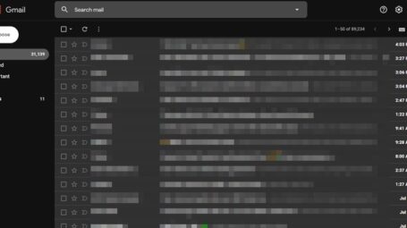 حالت تاریک در Gmail وب