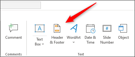 روی "Header and Footer" کلیک کنید.