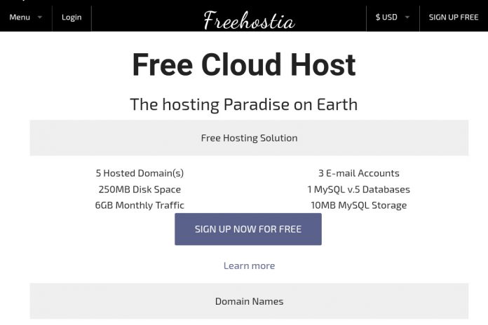 هاست وردپرس رایگان  با Freehostia