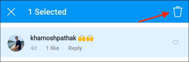 بر روی دکمه Delete در Android ضربه بزنید