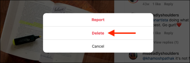 بر روی دکمه Delete کلیک کنید