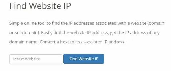 پیدا کردن IP سرور وب سایت 