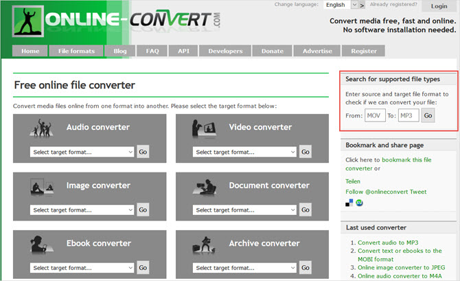 Online converter