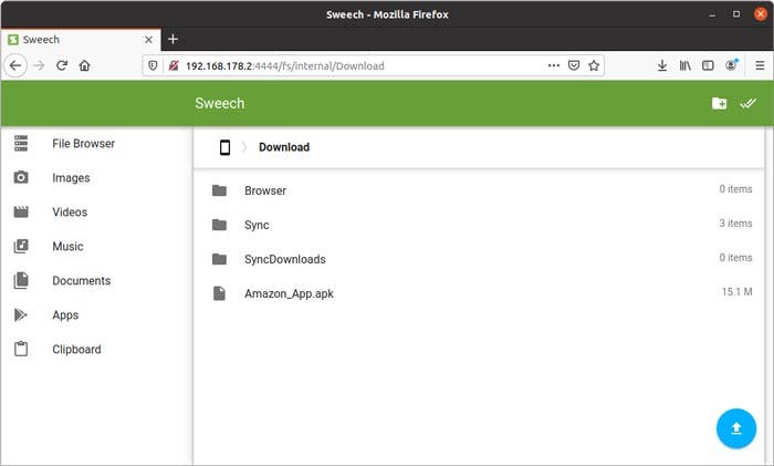 ارسال فایل از Ubuntu به دستگاه خود
