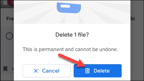 روی «Delete» ضربه بزنید.
