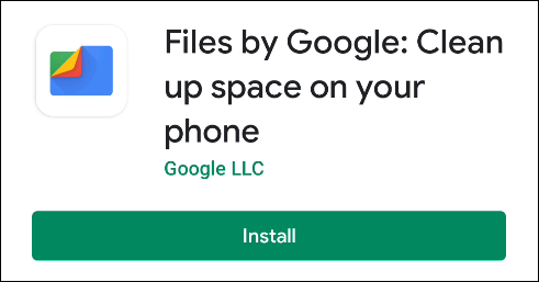 نصب برنامه Files Google 