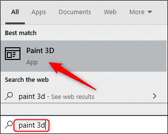 جستجوی Paint 3D