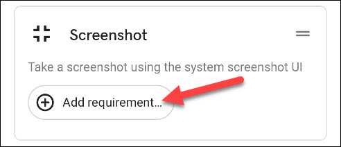 روی «Add Requirement» ضربه بزنید.