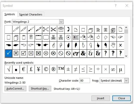 روی "shortcut keys" کلیک کنید