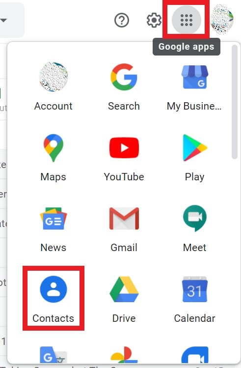 مخاطبین Gmail