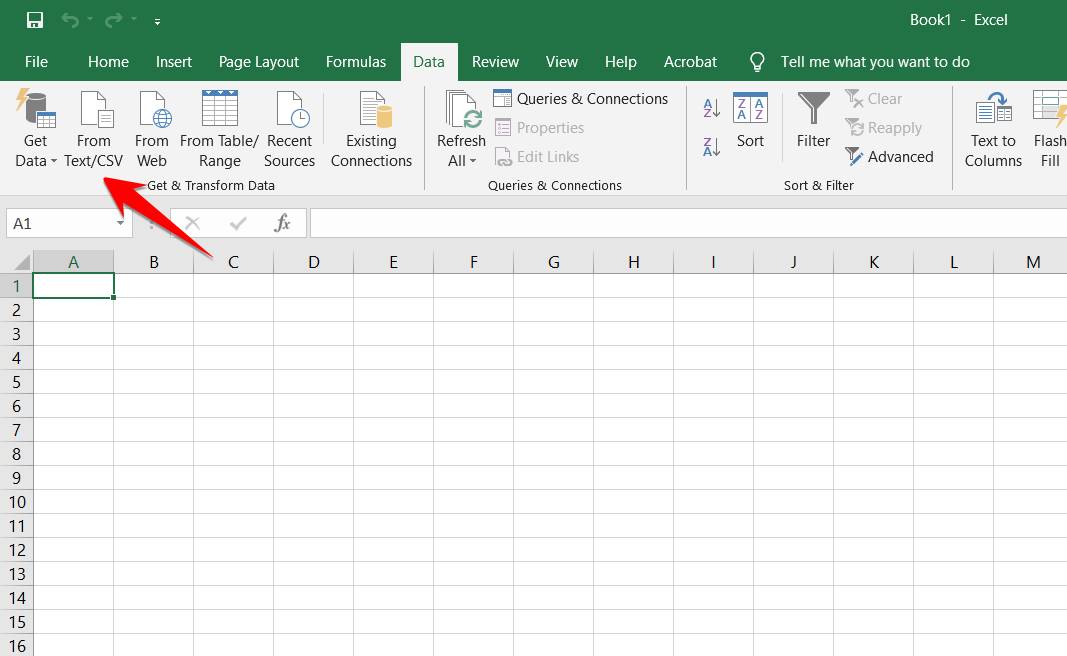 ستون Data را انتخاب کنید.