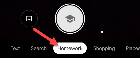 Homework در نوار ابزار