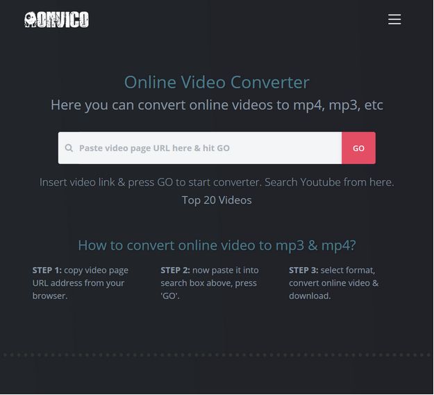 مبدل آنلاین فیلم Onvico Online Video Converter