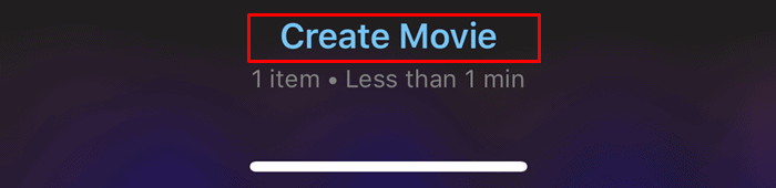 دکمه Create Movie را فشار دهید