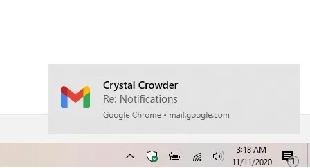 نحوه دریافت اعلان از Gmail در اعلان Chrome 