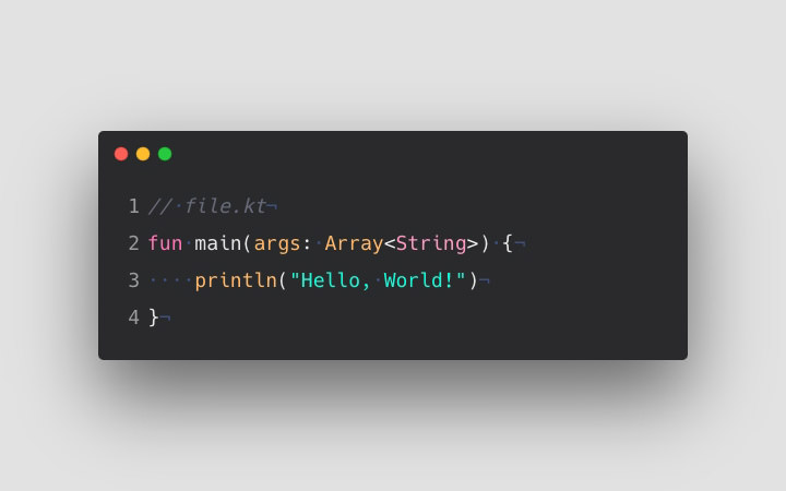 سلام دنیا در زبان Kotlin