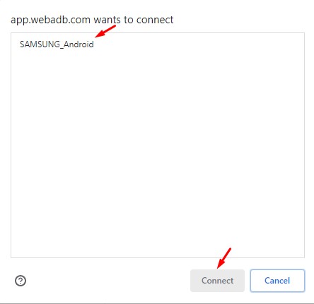 بر روی دکمه "Connect" کلیک کنید