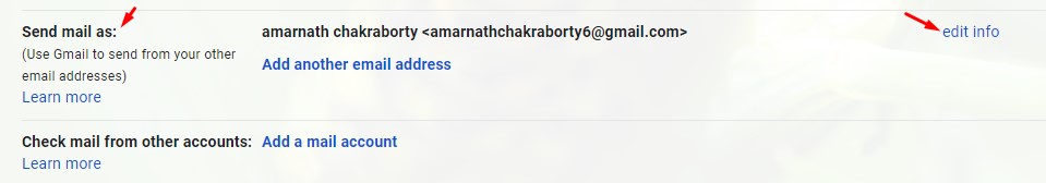  تغییر نام نمایش Gmail