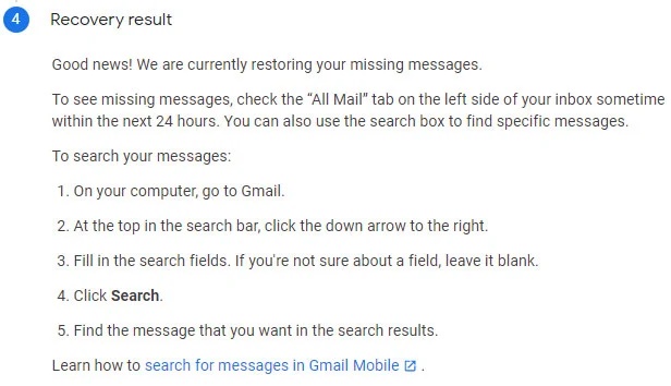 ریکاوری ایمیل در Gmail