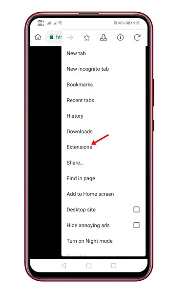 Settings > Extension