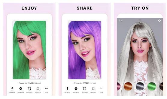 برنامه تغییر رنگ مو Fabby Look