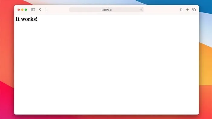 Macos Web Server کار می کند