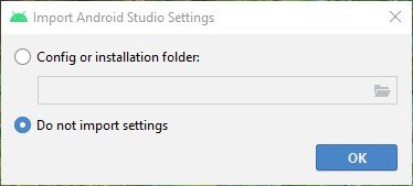 "Do not import settings" را انتخاب کنید