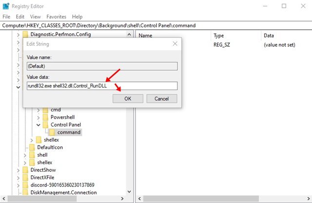 افزودن Control Panel به منوی راست کلیک