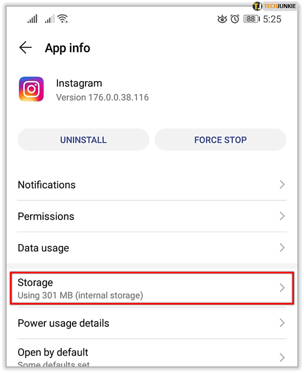 Storage را انتخاب کنید