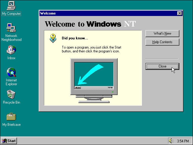 Windows NT 4.0 (سال 1996)