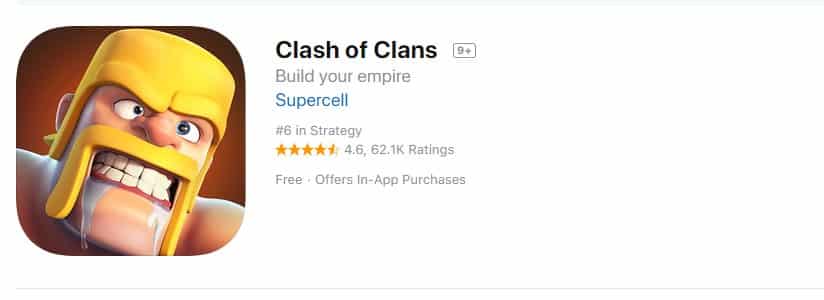 بازی Clash of Clans برای آیفون