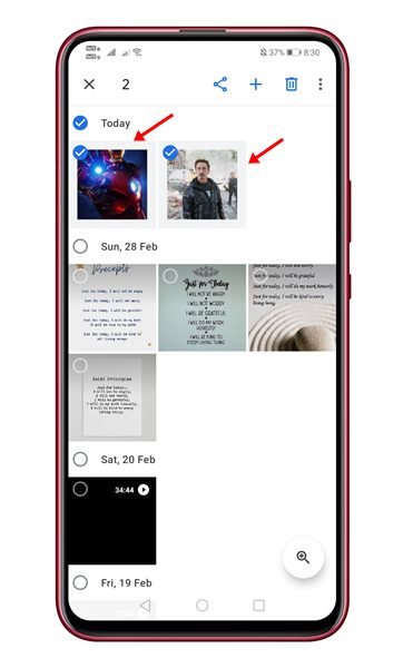 گذاشتن دو عکس کنار هم