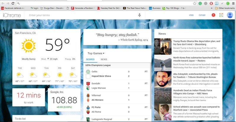 افزونه iChrome New Tab