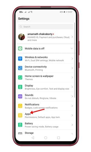 برنامه ها را انتخاب کنید