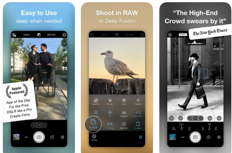 برنامه دوربین ios