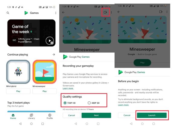 ضبط صفحه با صدا در Android