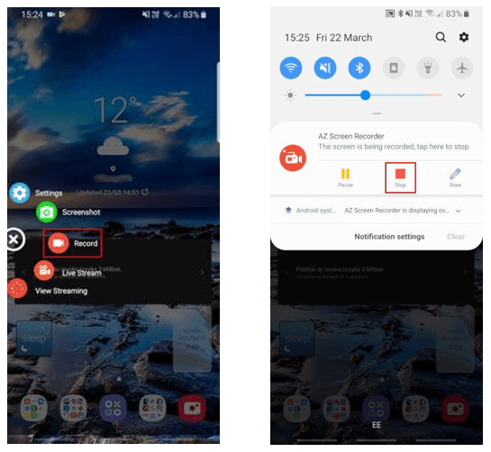 برنامه AZ Screen Recorder