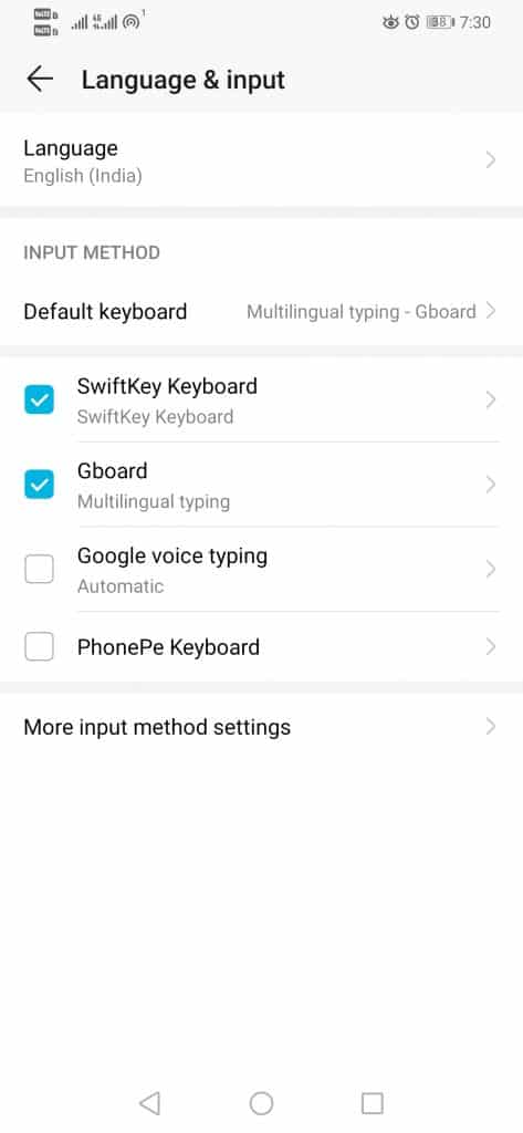 روی "Gboard" ضربه بزنید