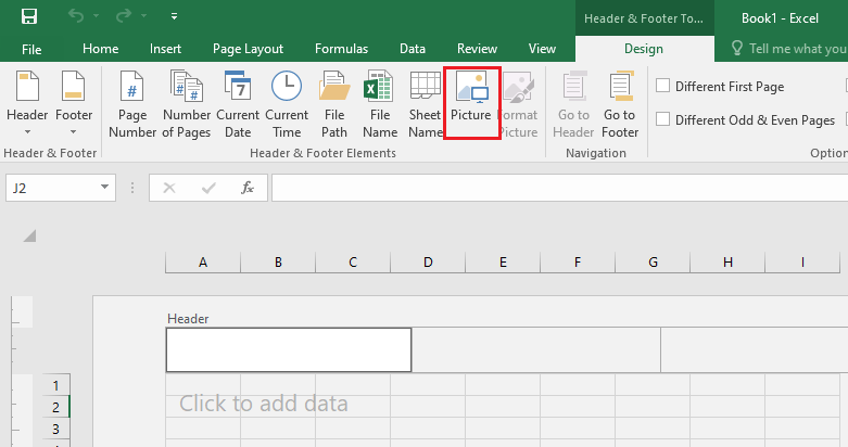 افزودن لوگو در Excel