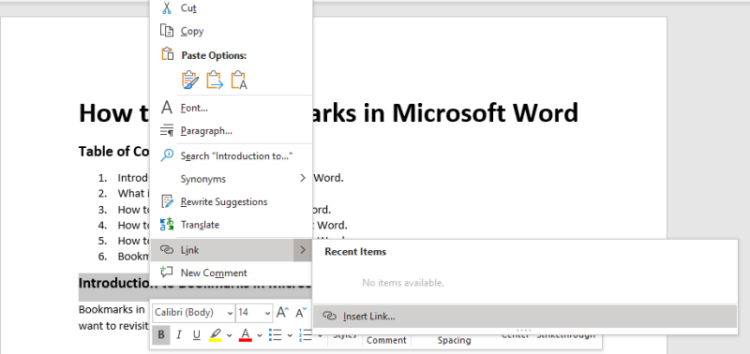 افزودن پیوند به  Word